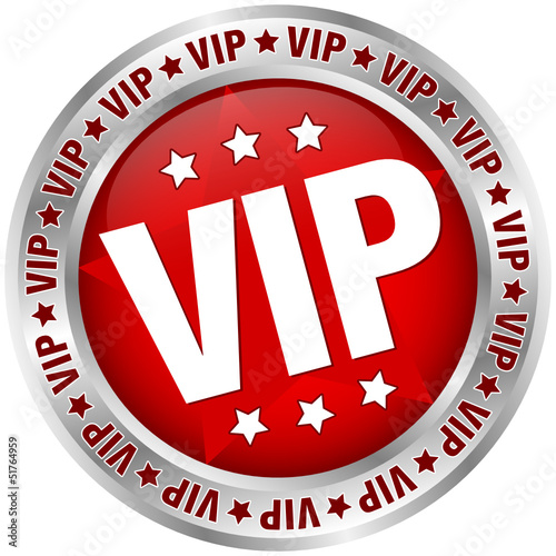 Button "VIP" Red/Silver