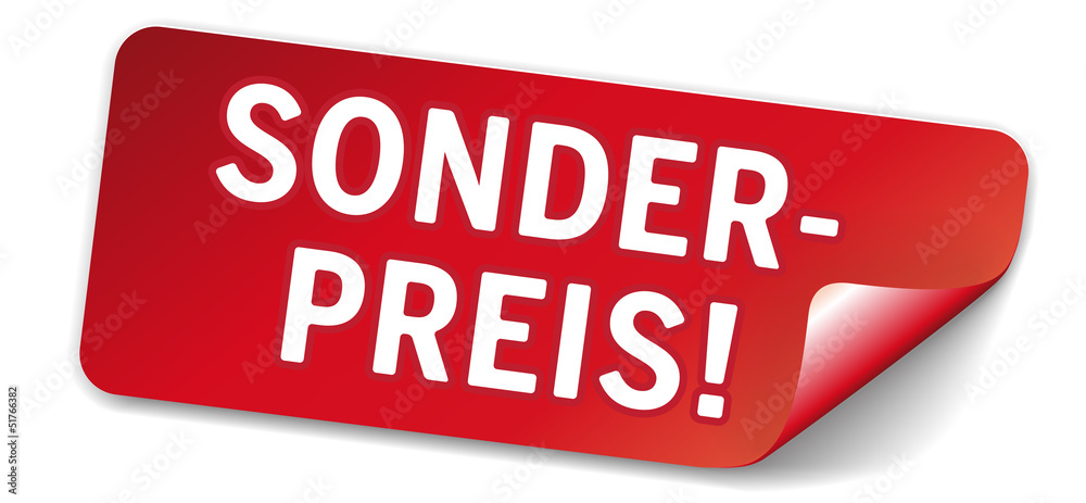Aufkleber Sonderpreis rot Stock Vector | Adobe Stock