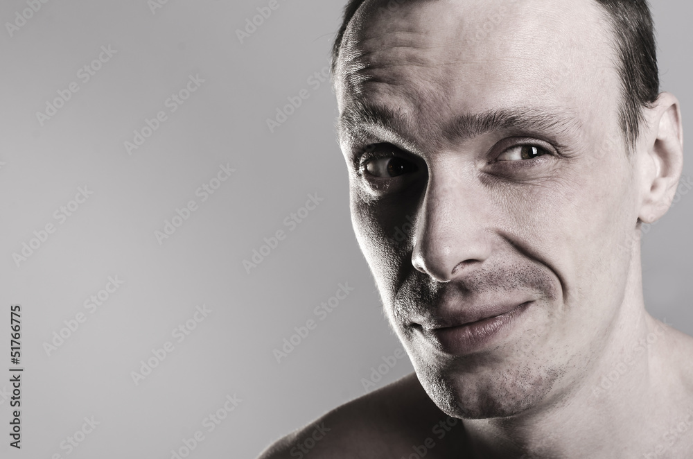 Naklejka premium Sceptical man