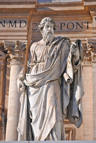 Vaticano - Piazza San Pietro - Statua San Paolo Apostolo photo