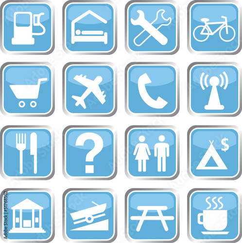 map square icon set