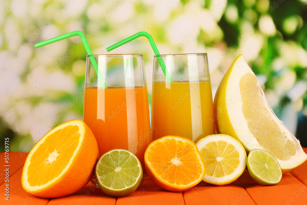 Lots ripe citrus with juices Lots ripe citrus with juices