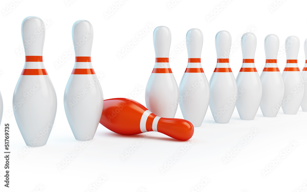 row skittles bowling on a white background row skittles bowling on a white background