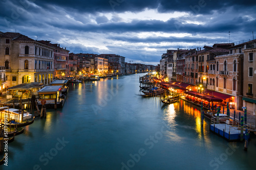 Grand Canal of Venice by night  Italy