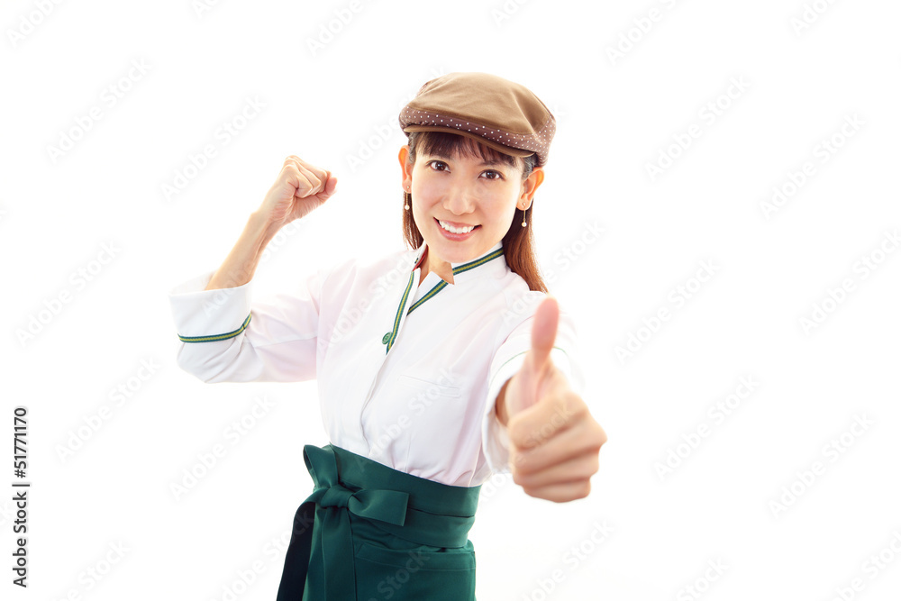 笑顔のウェイトレス 笑顔のウェイトレス