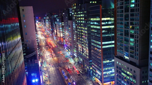 Seoul, South Korea Time Lapse in the Gangnam District