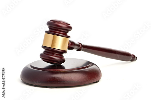 Gavel isolated on white background