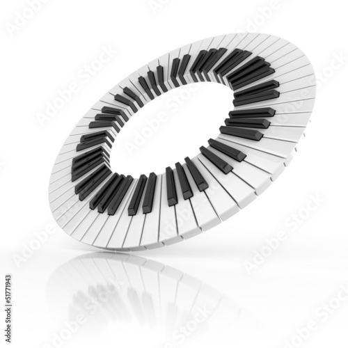 abstract piano 3d illustration
