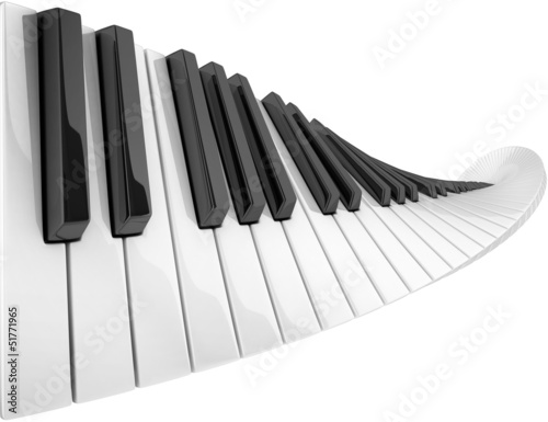 abstract piano keyboard wave