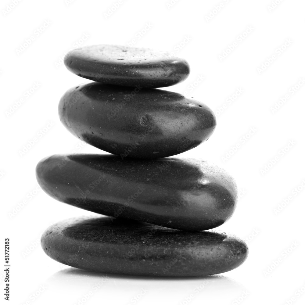 Growing piled up pebbles on a white background Growing piled up pebbles on a white background