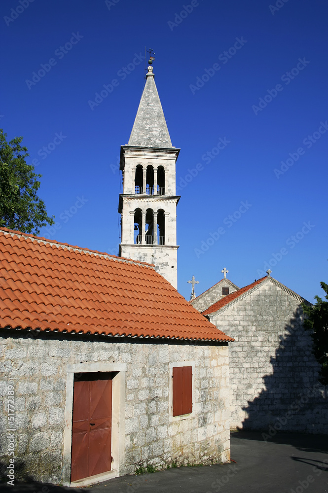 Catholic church on Brac island in Croatia