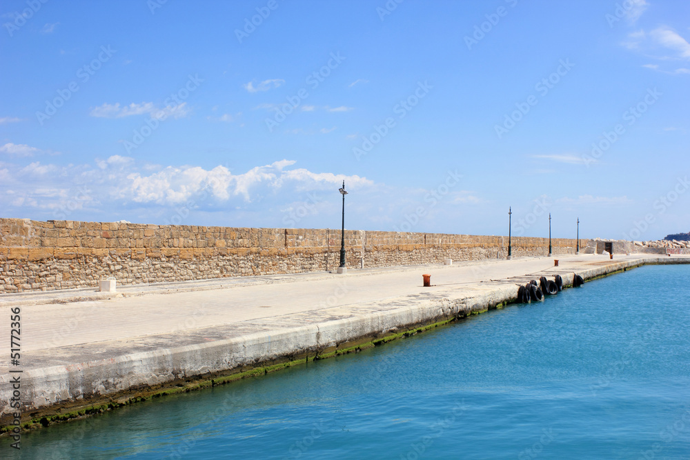 stone wall of a port