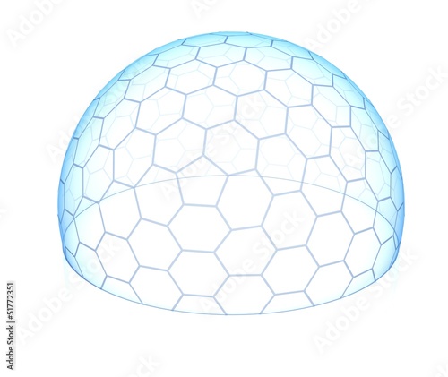 Foto hexagonal transparent dome