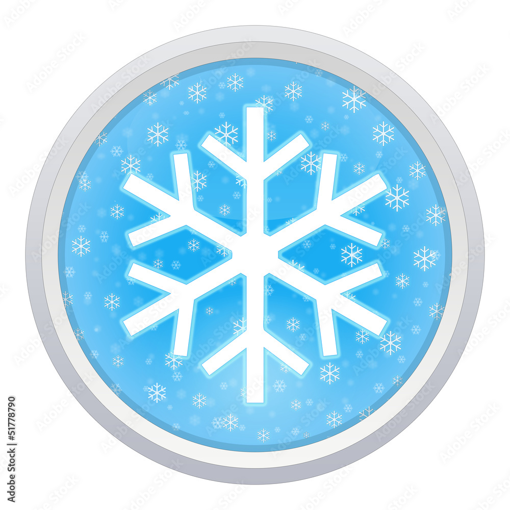 Schneeflocke Button Schneeflocke Button
