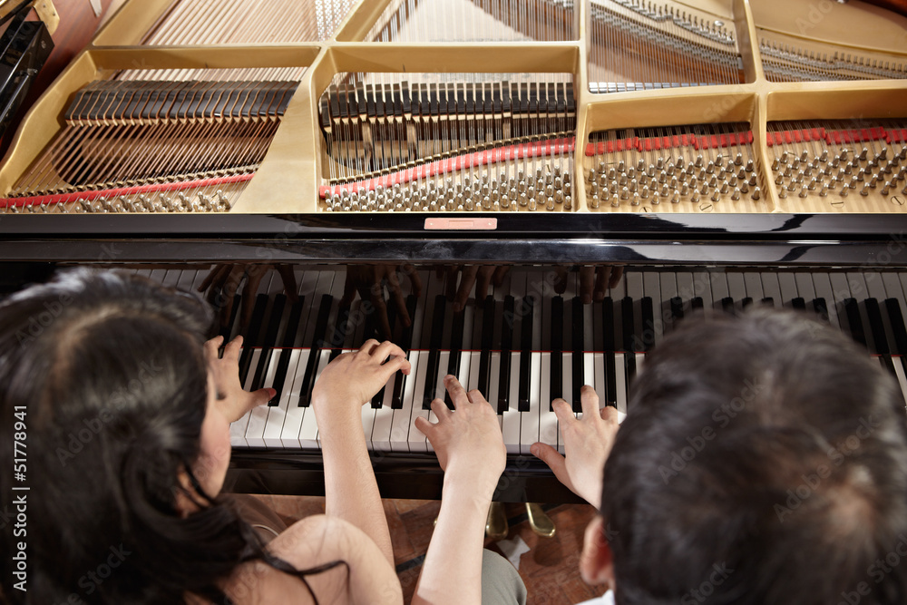 Piano duet Stock Photo Adobe Stock