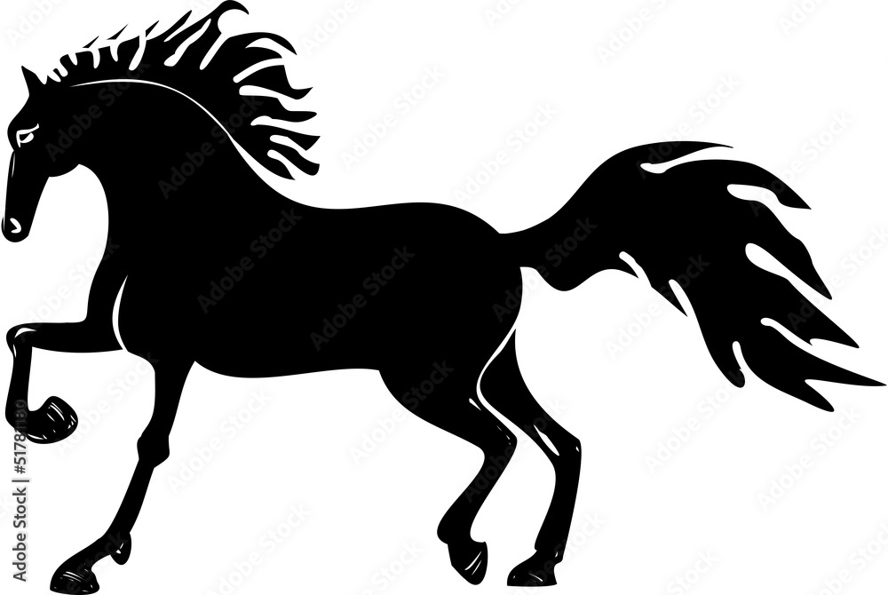Fototapeta premium Black horse