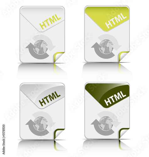 HTML file type icon