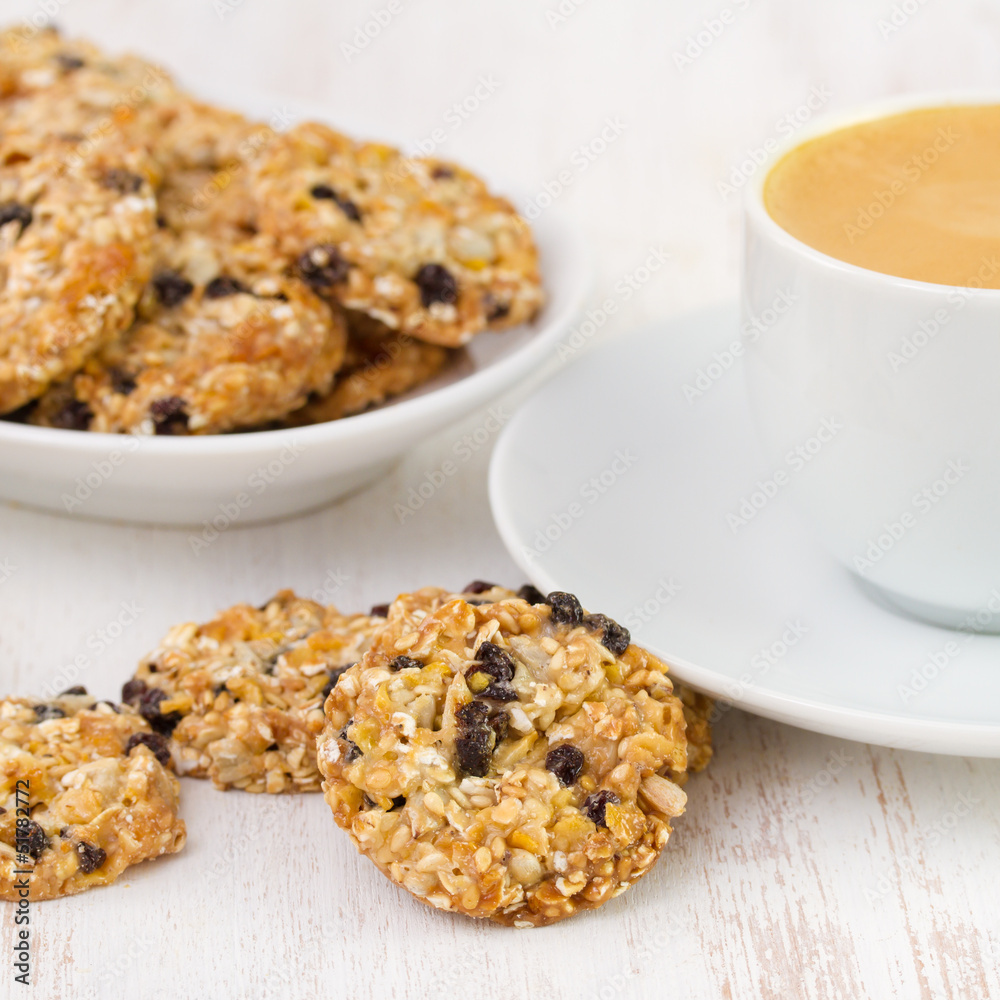 cup of coffee with cookies cup of coffee with cookies