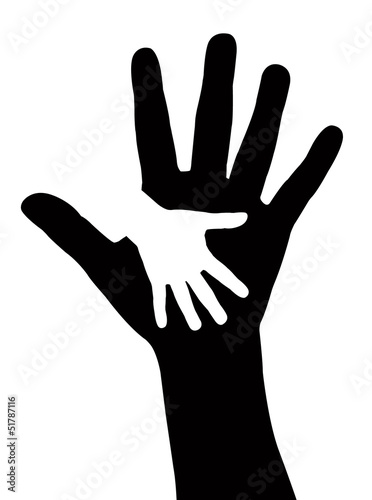 Helping hands vector