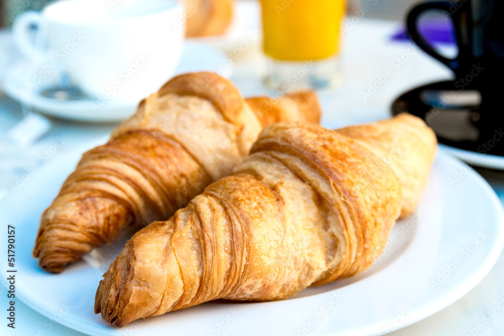 coffee and croissants