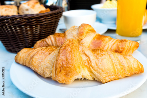 coffee and croissants