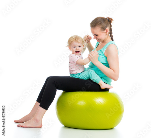 mother with baby having fun...