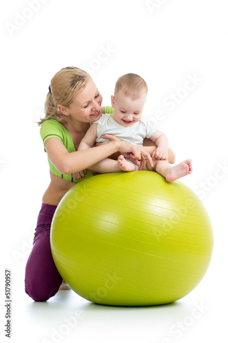 mother and baby having fun ...
