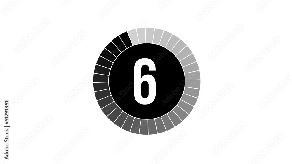 Compte à rebours 10-0 noir