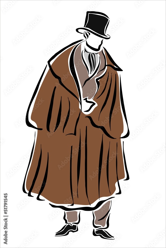 hombre de traje con capa