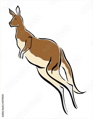 canguro saltando Stock Vector | Adobe Stock