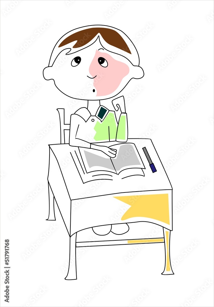 estudiante en el colegio