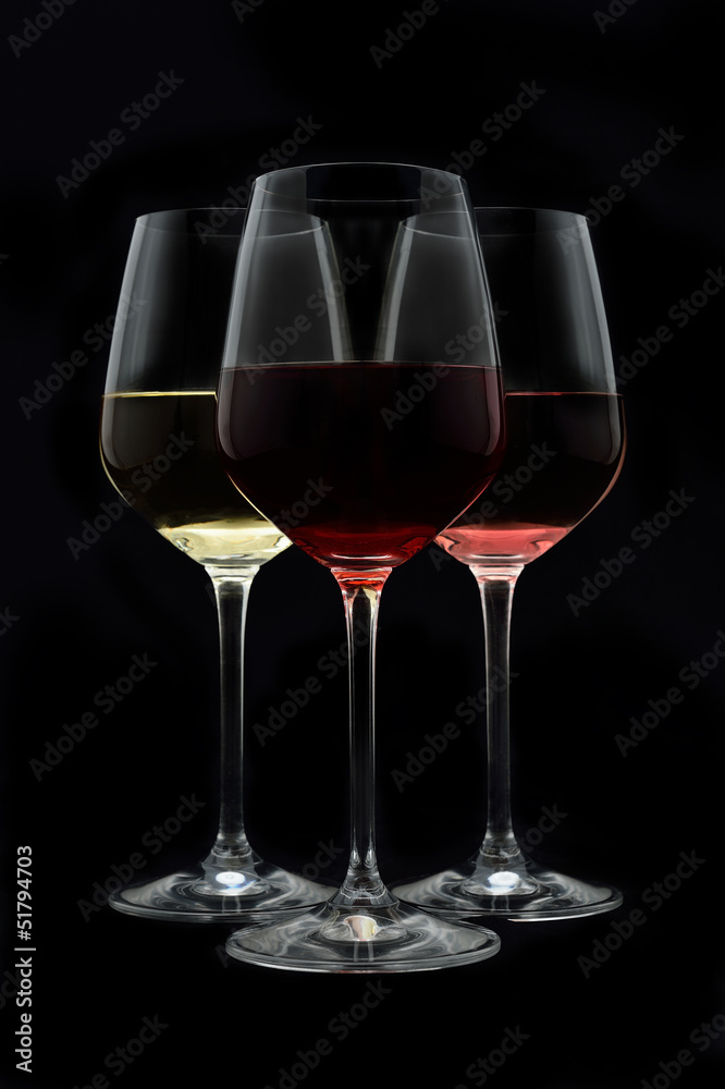 Fototapeta premium Red cherry and white wine