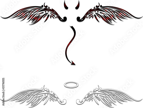 Angel and devil vector for you design