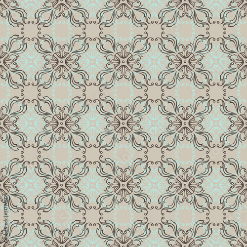 Seamless vintage wallpaper, floral pattern, retro wallpaper.