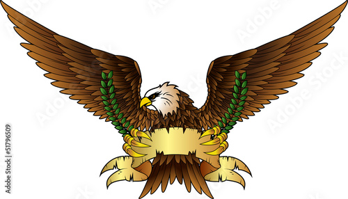 eagle with ribbon for you design