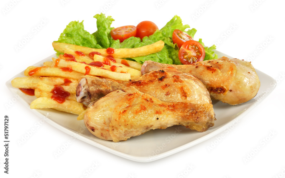 Menú a base de pollo. Menú a base de pollo.