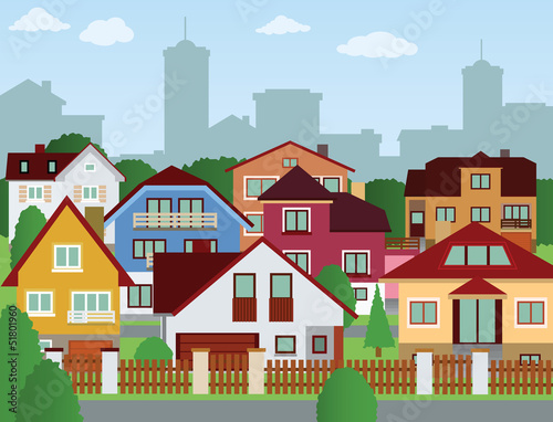 Suburban houses