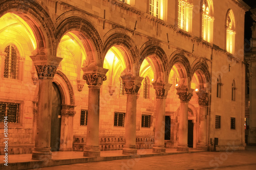 Sponza Palace at night, Dubrovnik, Croatia