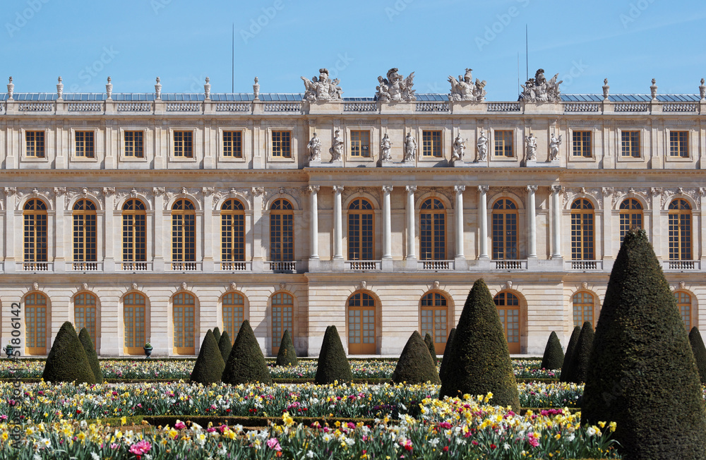 parterre de fleurs, château de Versailles