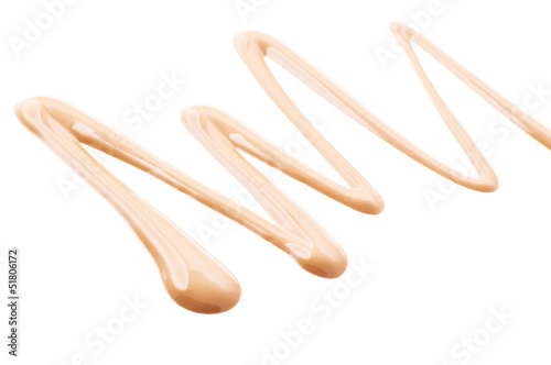 Obraz na płótnie Beige tone cream (foundation) makeup samples, isolated on white w salonie