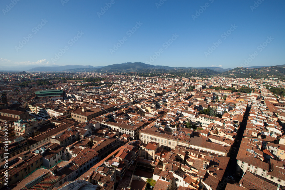The view on Florence  from the dome Duomo