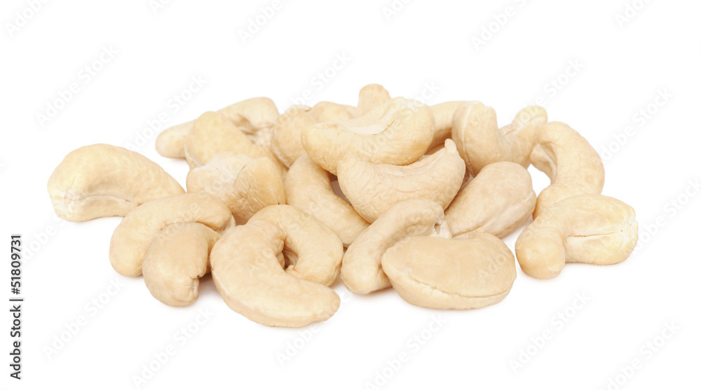 Pile of cashew nuts (isolated)