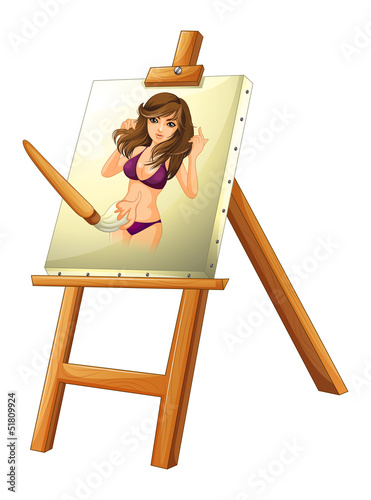 A painting of a woman