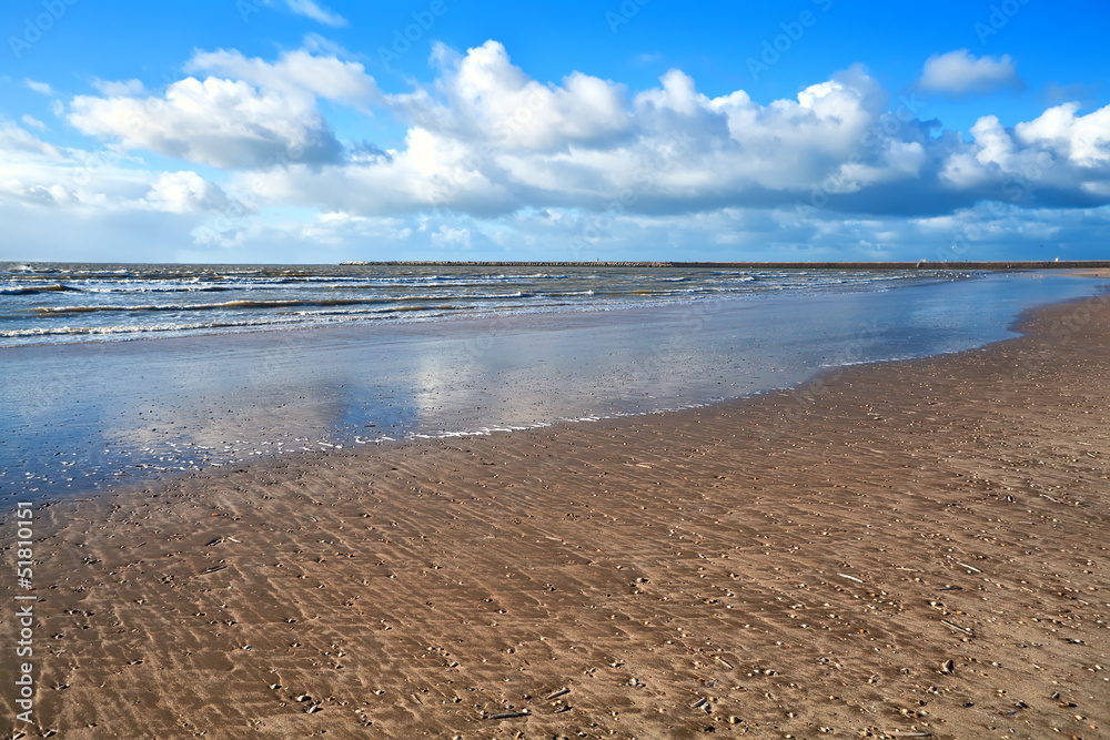 sand beach by North sea