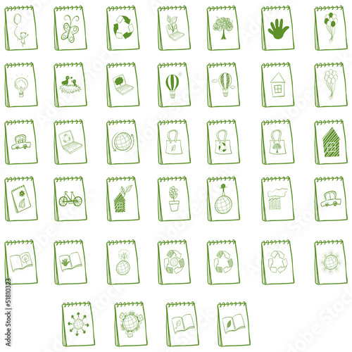 Notebooks with eco-friendly logo designs