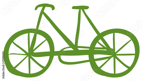 A green bike