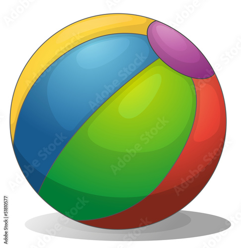 A colorful beach ball