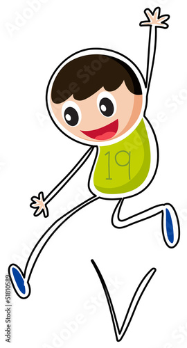 A boy jumping