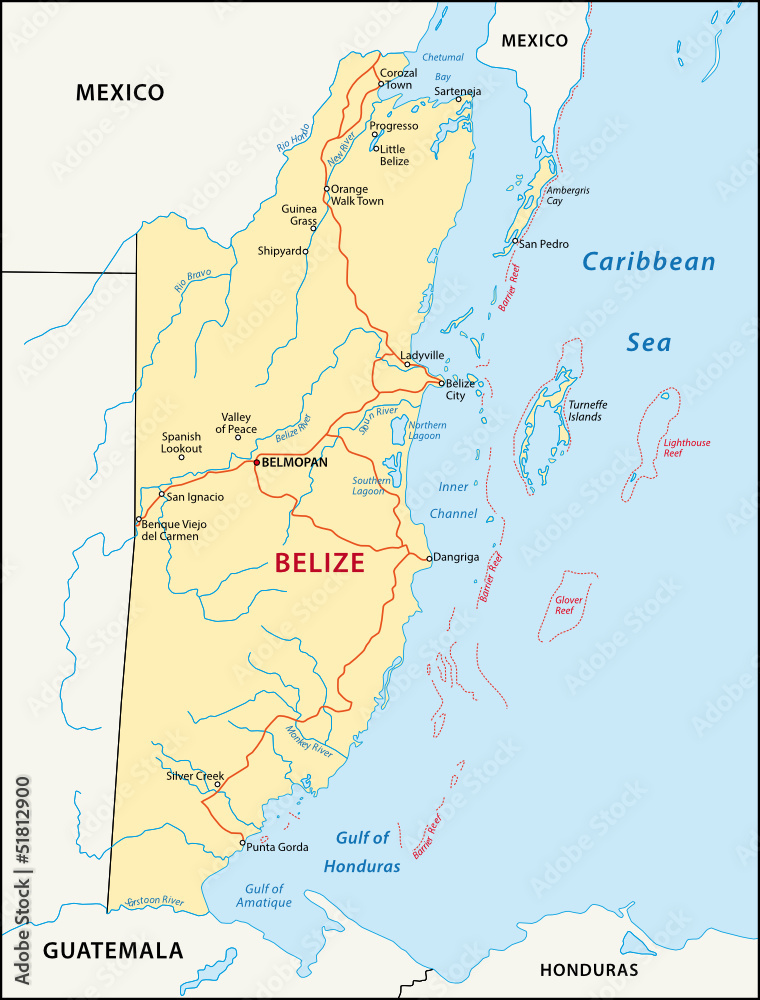 Belize road map