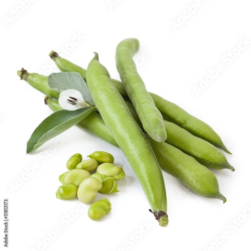 Wallpaper Mural Broad beans on white background_II Torontodigital.ca